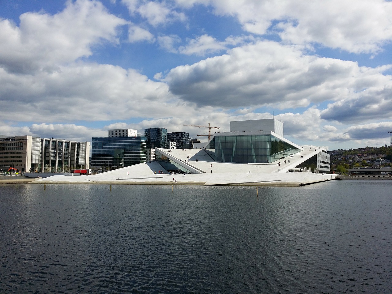 Oslo opera house and port